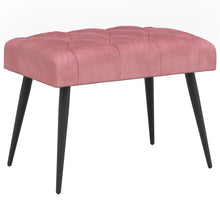 Bank met knoopverstelling Roze 60 x 40 x 45 cm Fluweel