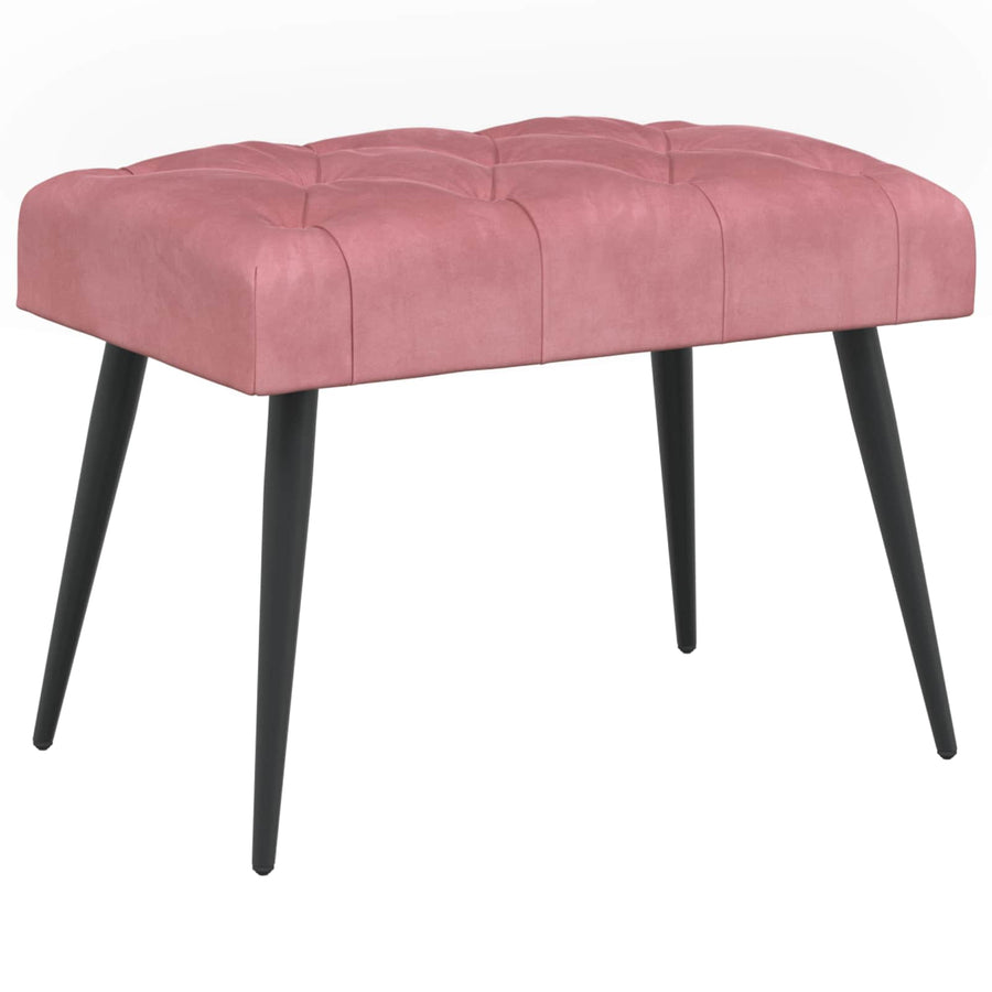 Bank met knoopverstelling Roze 60 x 40 x 45 cm Fluweel