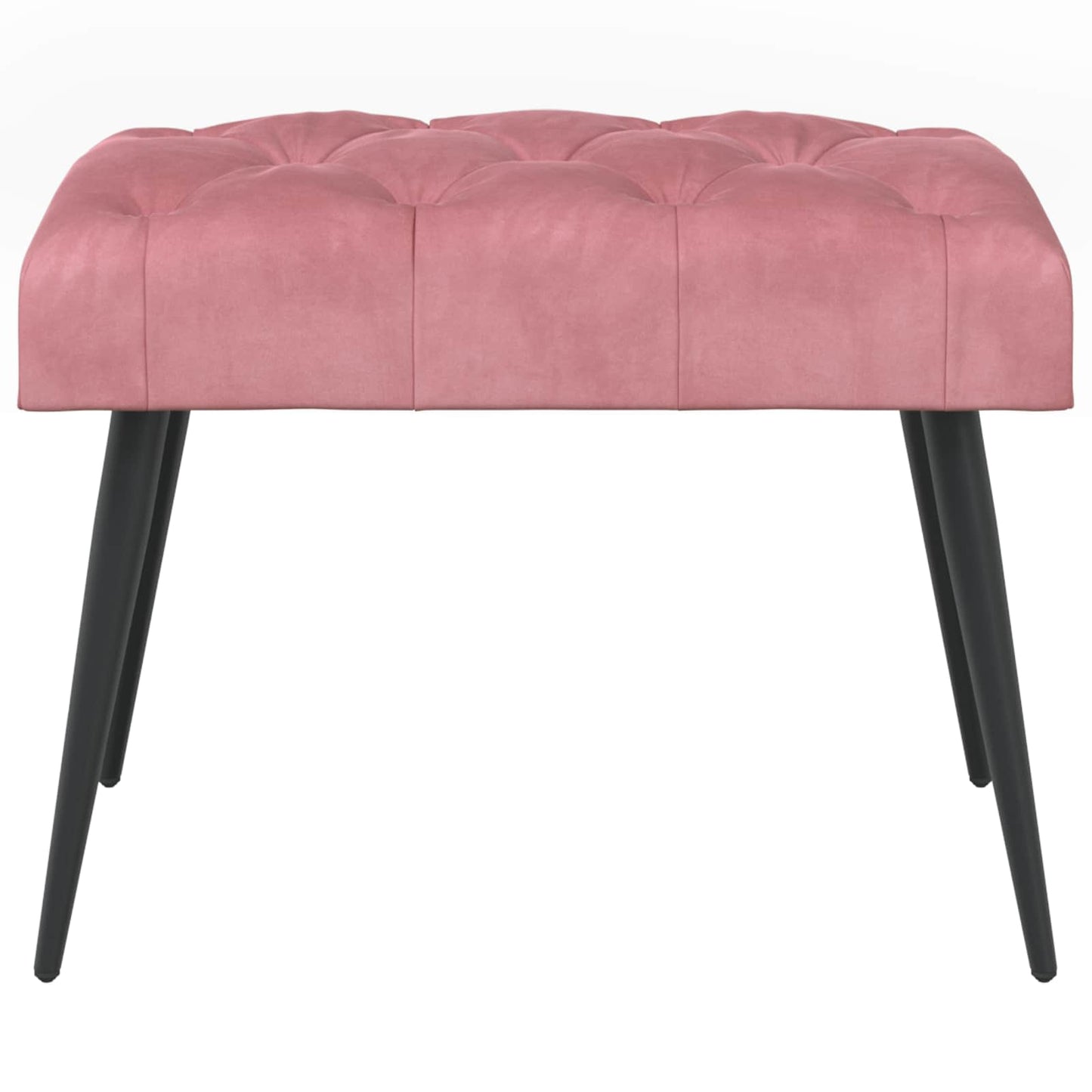 Bank met knoopverstelling Roze 60 x 40 x 45 cm Fluweel