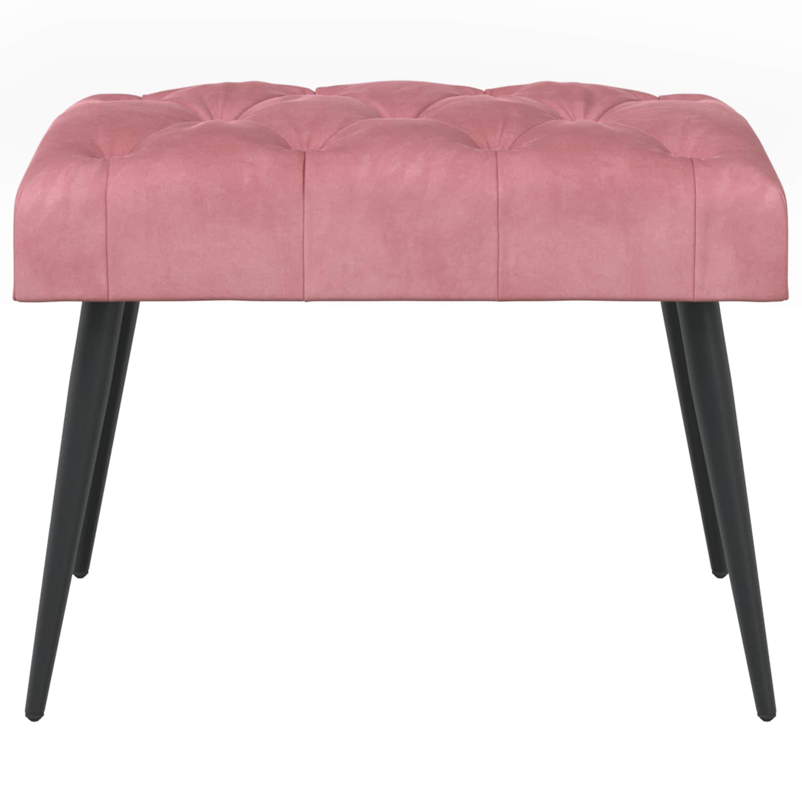 Bank met knoopverstelling Roze 60 x 40 x 45 cm Fluweel