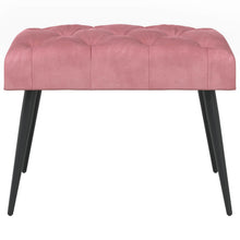 Bank met knoopverstelling Roze 60 x 40 x 45 cm Fluweel