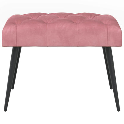 Bank met knoopverstelling Roze 60 x 40 x 45 cm Fluweel