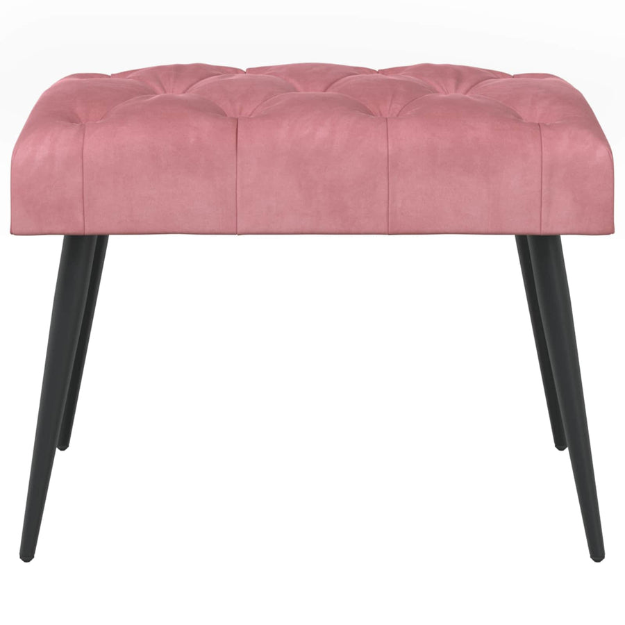 Bank met knoopverstelling Roze 60 x 40 x 45 cm Fluweel