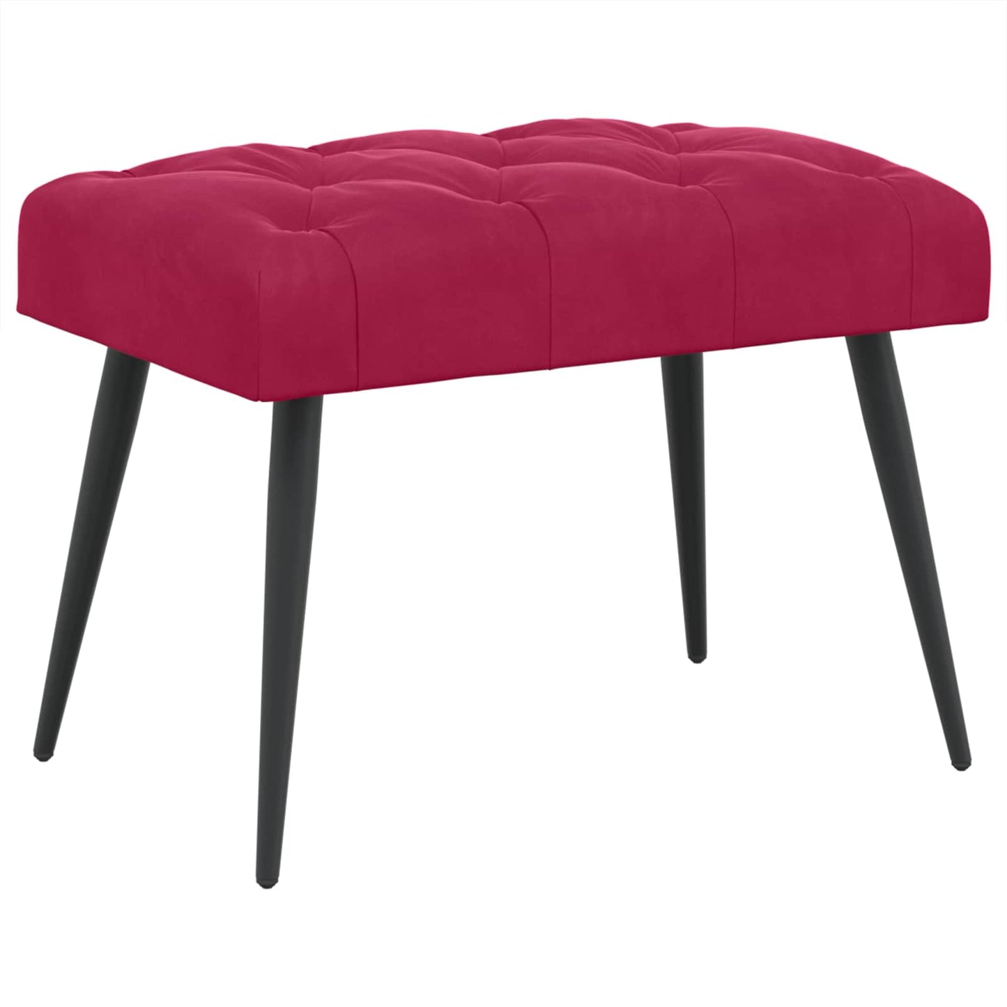 Bank met knoopverstelling Wijnrood 60 x 40 x 45 cm Fluweel