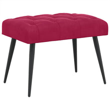 Bank met knoopverstelling Wijnrood 60 x 40 x 45 cm Fluweel