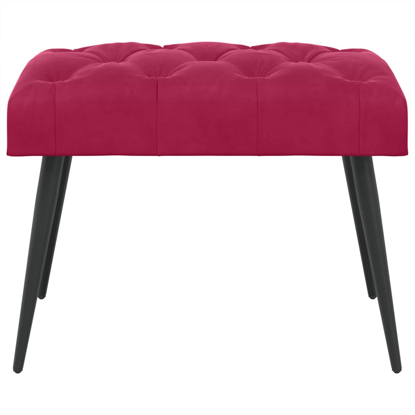 Bank met knoopverstelling Wijnrood 60 x 40 x 45 cm Fluweel