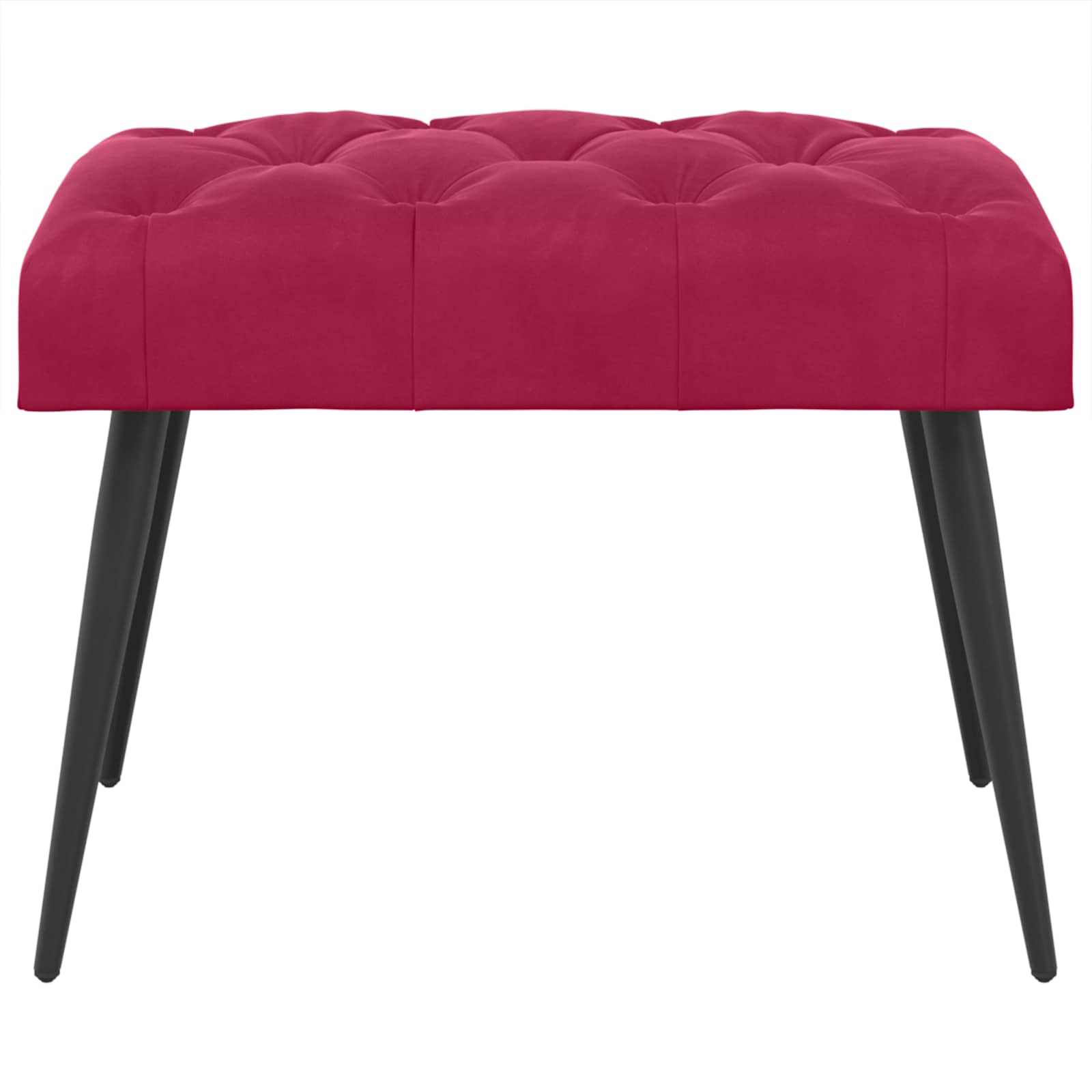 Bank met knoopverstelling Wijnrood 60 x 40 x 45 cm Fluweel
