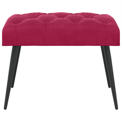 Bank met knoopverstelling Wijnrood 60 x 40 x 45 cm Fluweel