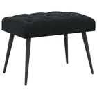 Bank zwart 60x40x45 cm fluweel