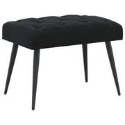 Bank zwart 60x40x45 cm fluweel