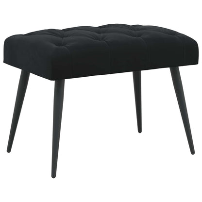 Bank met knoopverstelling Zwart 60 x 40 x 45 cm Fluweel