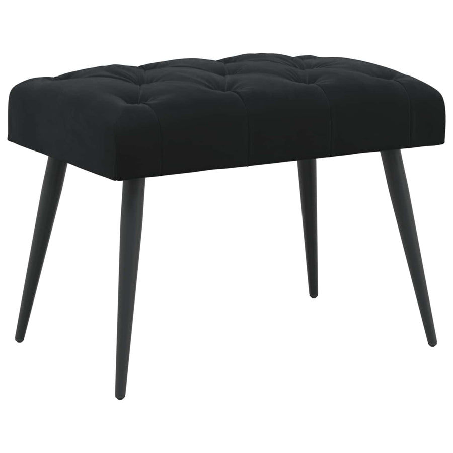 Bank met knoopverstelling Zwart 60 x 40 x 45 cm Fluweel