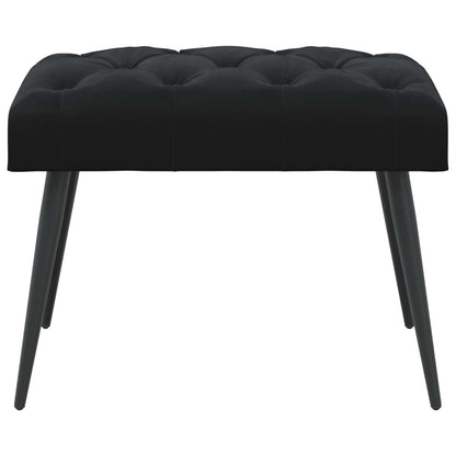 Bank met knoopverstelling Zwart 60 x 40 x 45 cm Fluweel