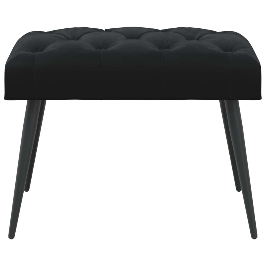 Bank met knoopverstelling Zwart 60 x 40 x 45 cm Fluweel