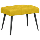 Bank geel 60x40x45 cm fluweel