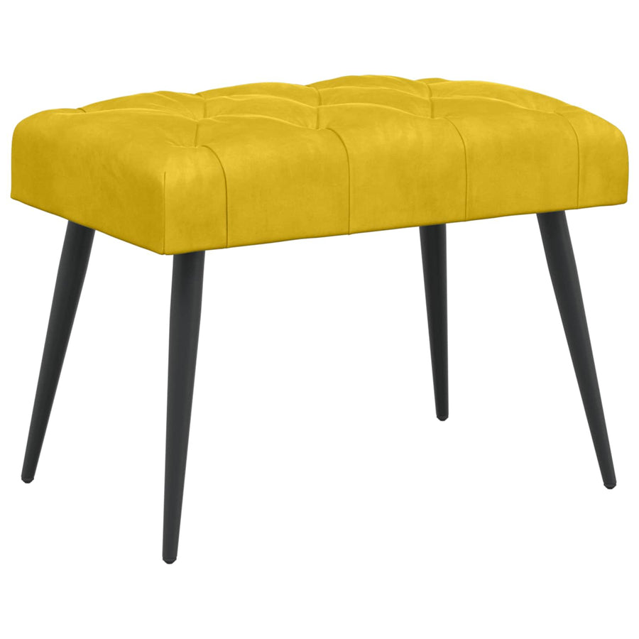 Bank met knoopverstelling Geel 60 x 40 x 45 cm Fluweel