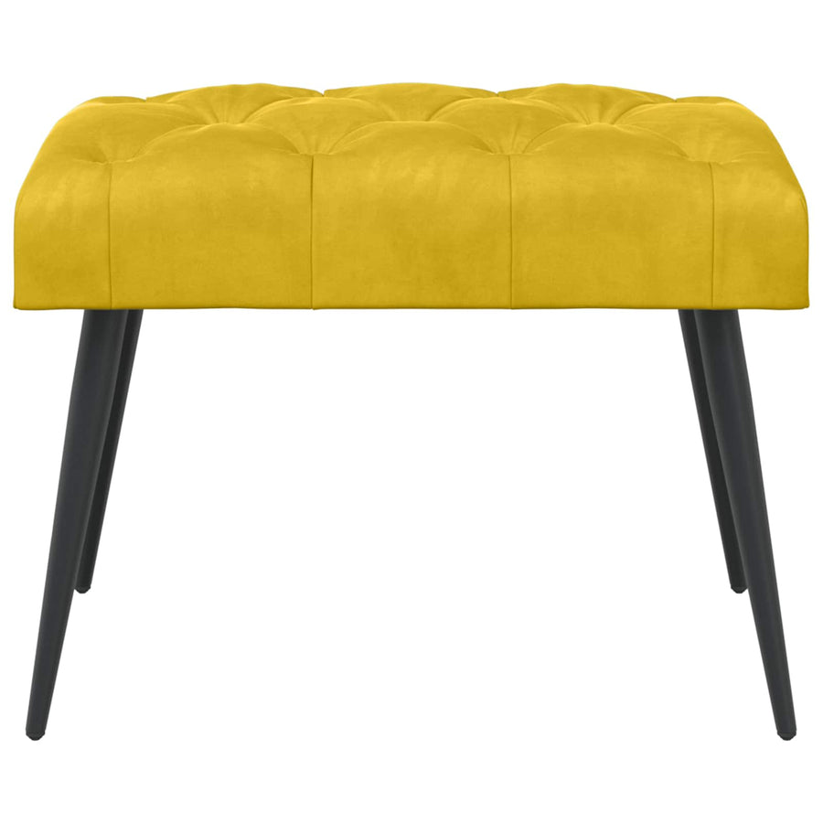 Bank met knoopverstelling Geel 60 x 40 x 45 cm Fluweel