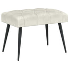 Bank crèmekleurig fluweel 60x40x45 cm