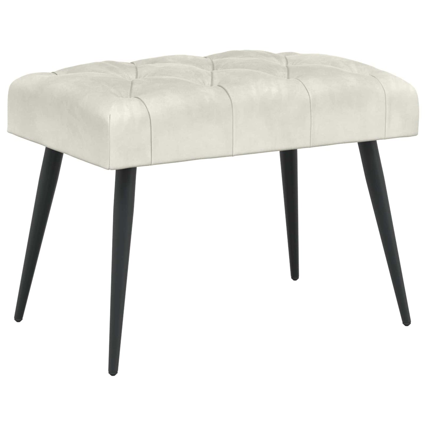 Bank met knoopverstelling Crèmekleurig 60 x 40 x 45 cm Fluweel