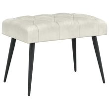 Bank met knoopverstelling Crèmekleurig 60 x 40 x 45 cm Fluweel