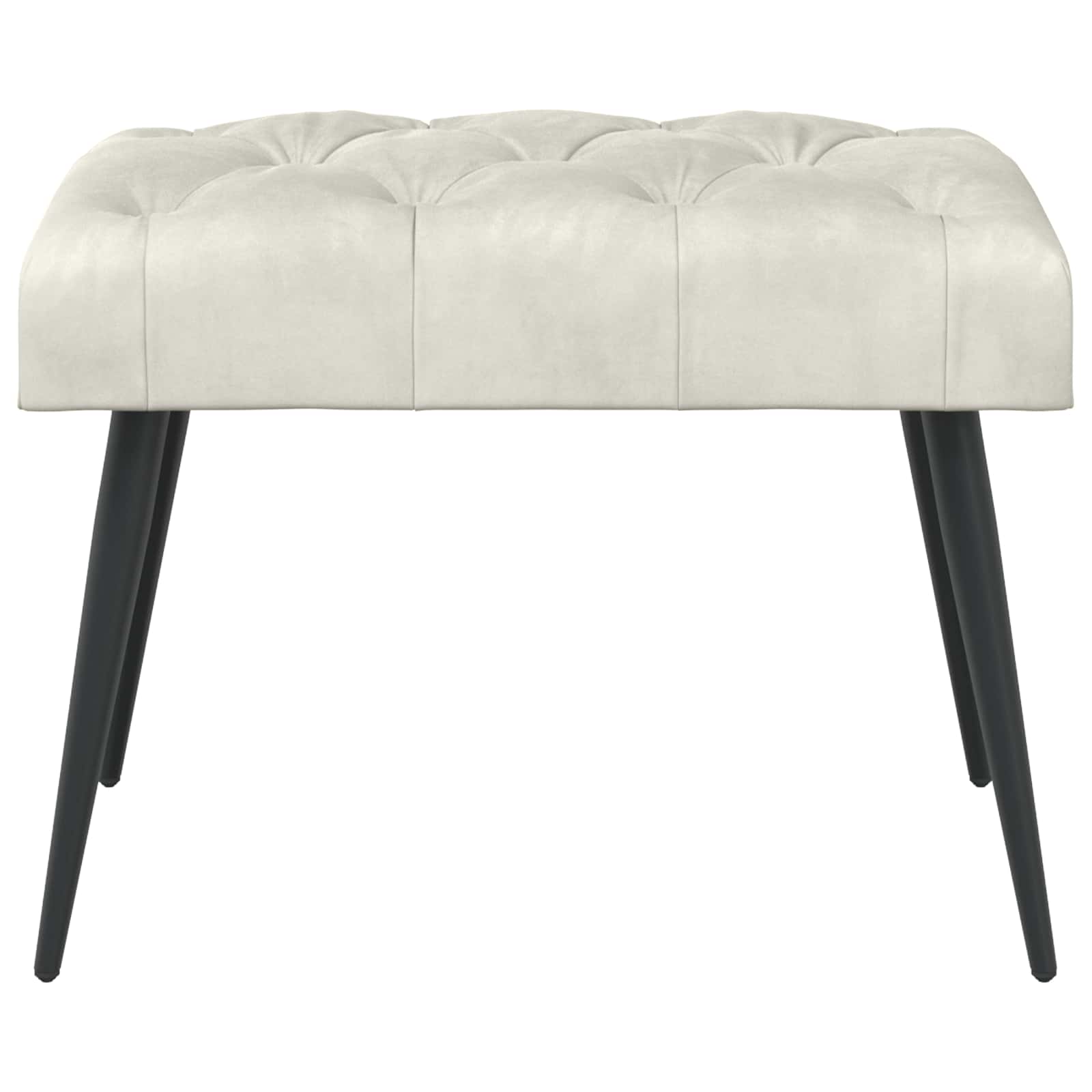 Bank met knoopverstelling Crèmekleurig 60 x 40 x 45 cm Fluweel