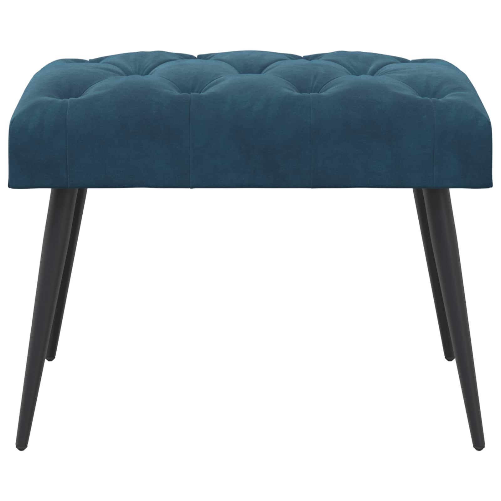 Bank met knoopverstelling Blauw 60 x 40 x 45 cm Fluweel