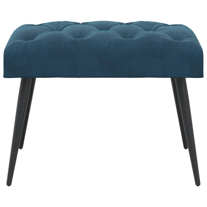Bank met knoopverstelling Blauw 60 x 40 x 45 cm Fluweel