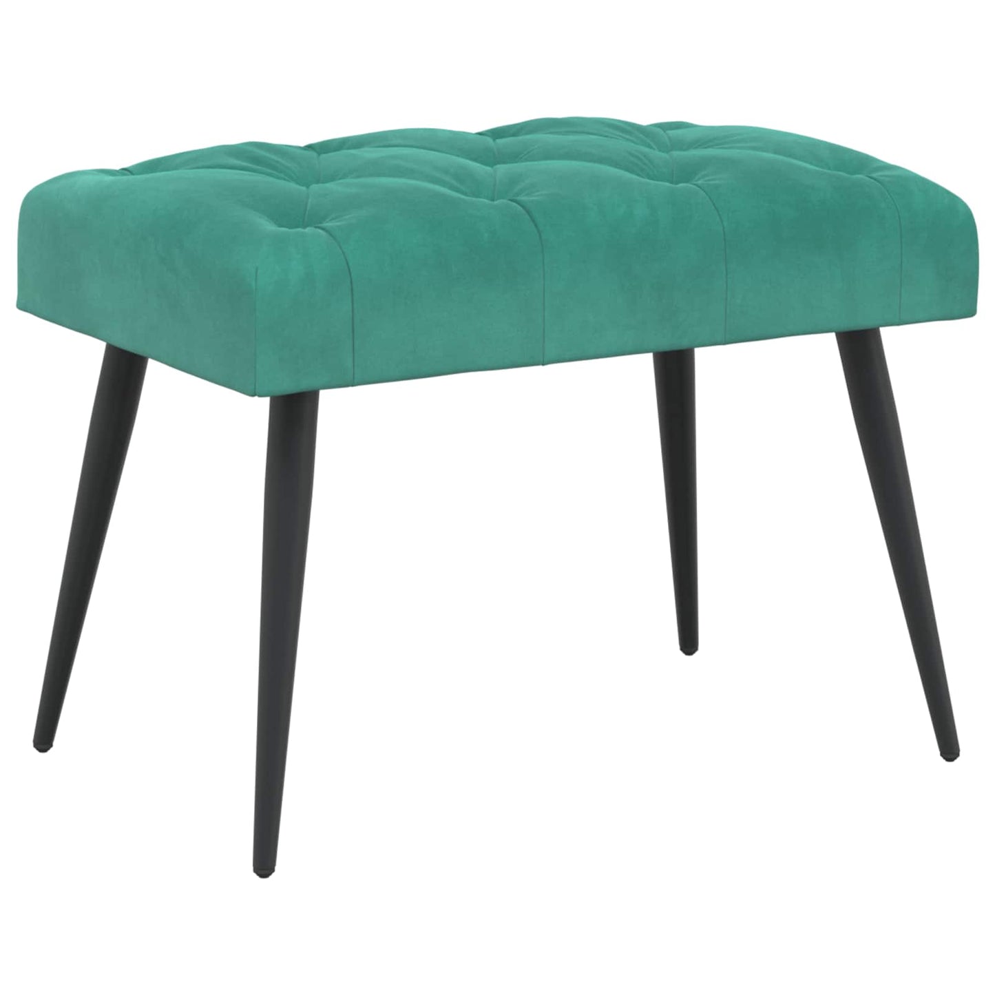 Bank met knoopverstelling Turquoise 60 x 40 x 45 cm Fluweel