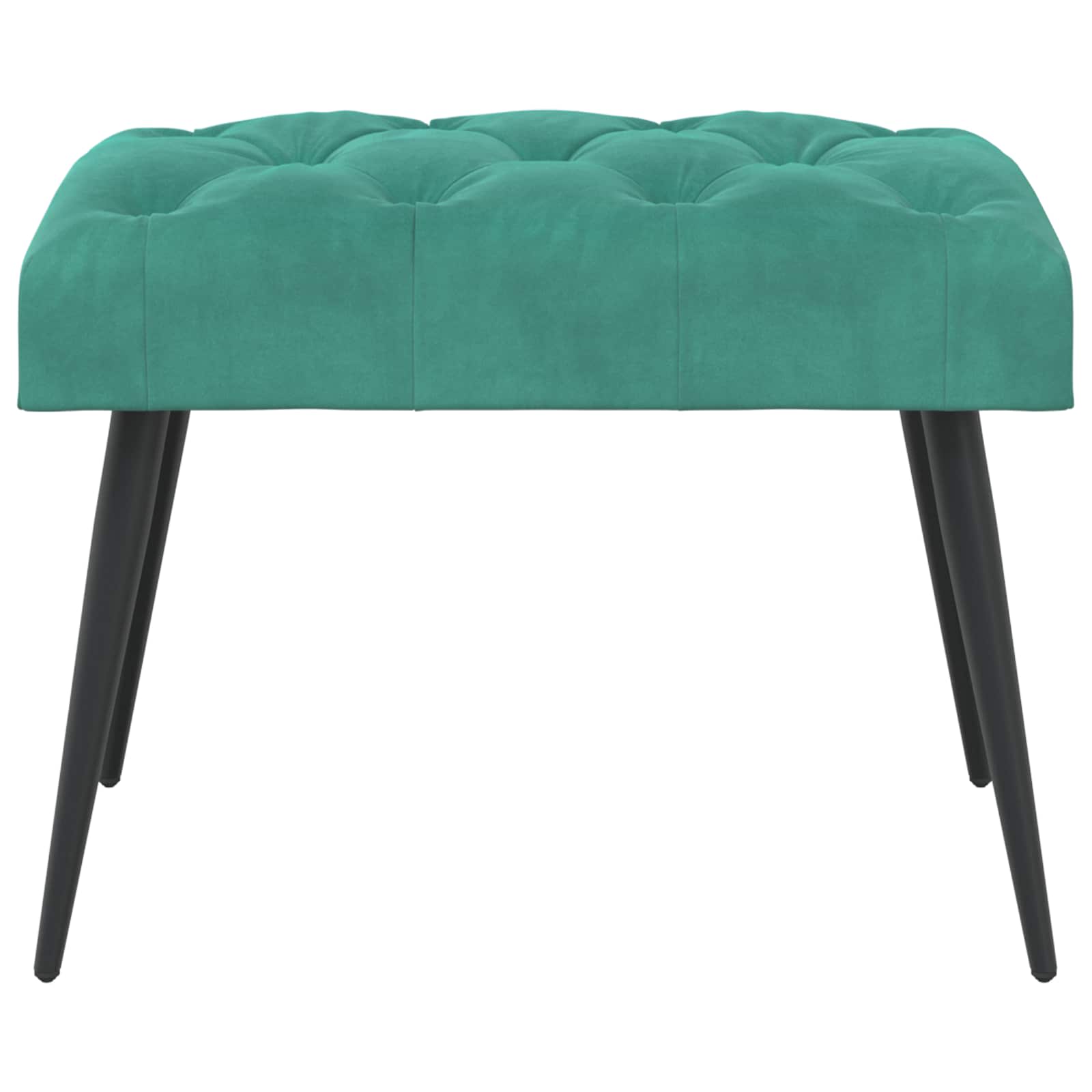 Bank met knoopverstelling Turquoise 60 x 40 x 45 cm Fluweel