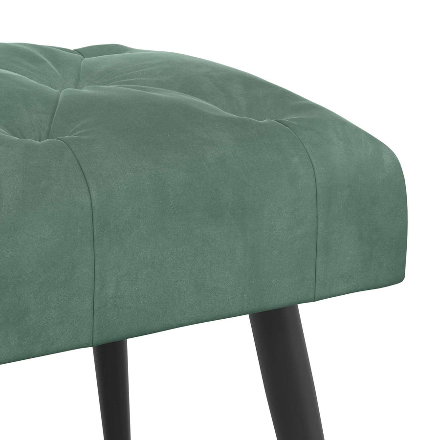 Bank met knoopverstelling Zeegroen 60 x 40 x 45 cm Fluweel