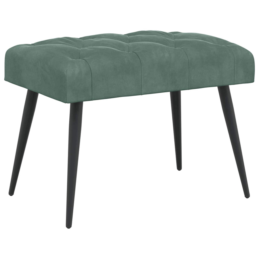 Bank met knoopverstelling Zeegroen 60 x 40 x 45 cm Fluweel