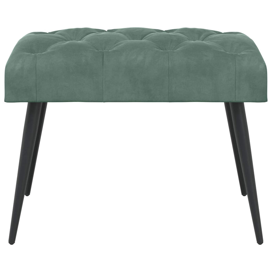 Bank met knoopverstelling Zeegroen 60 x 40 x 45 cm Fluweel