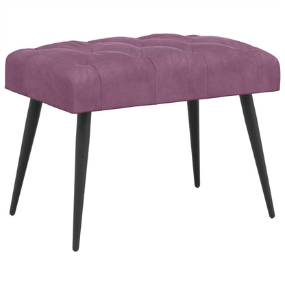 Bank met knoopverstelling Paars 60 x 40 x 45 cm Fluweel
