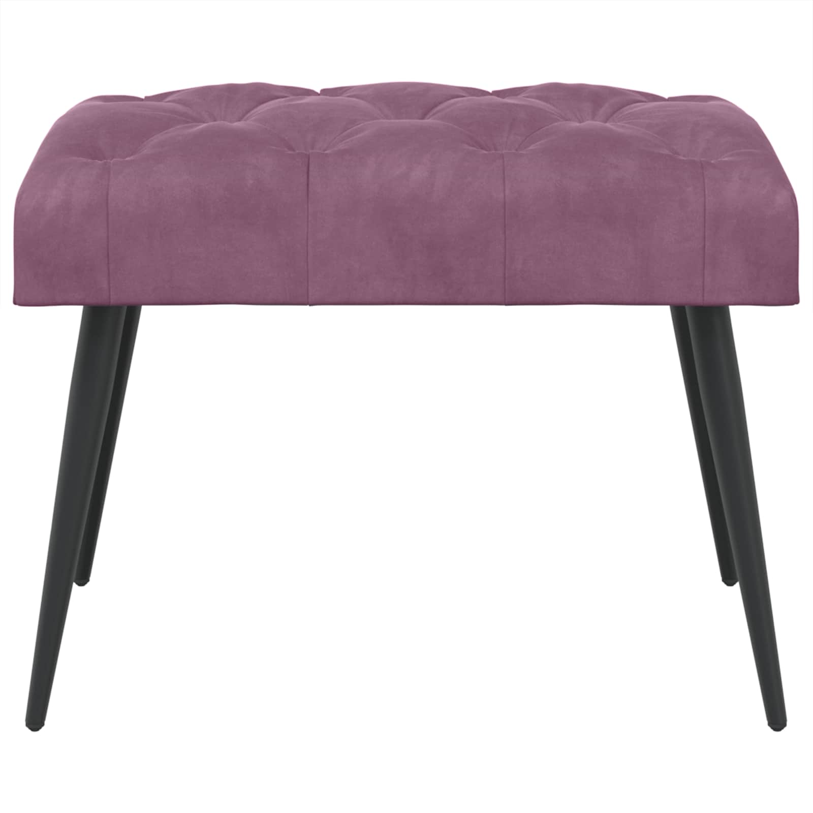 Bank met knoopverstelling Paars 60 x 40 x 45 cm Fluweel