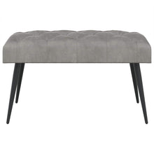 Bank met knoopverstelling Lichtgrijs 80 x 40 x 46 cm Fluweel