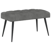 Bank 80x40x46 cm fluweel donkergrijs