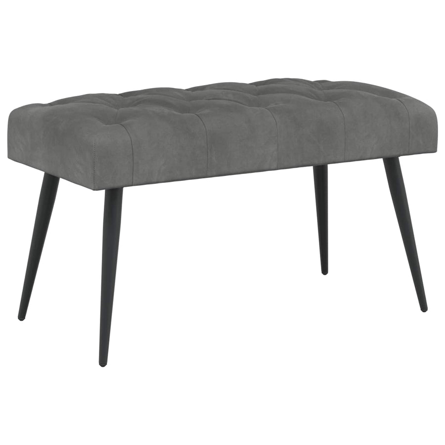 Bank met knoopverstelling Donkergrijs 80 x 40 x 46 cm Fluweel
