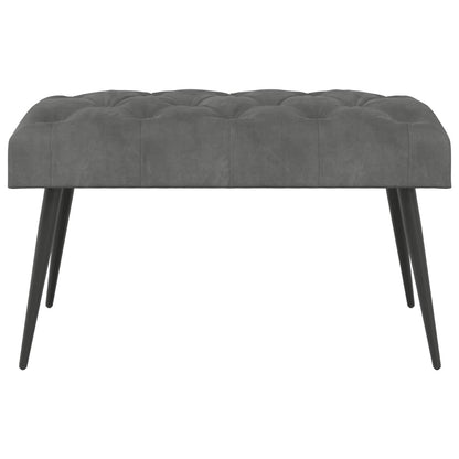 Bank met knoopverstelling Donkergrijs 80 x 40 x 46 cm Fluweel