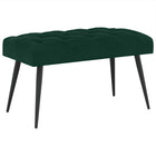 Bank donkergroen fluweel 80x40x46 cm