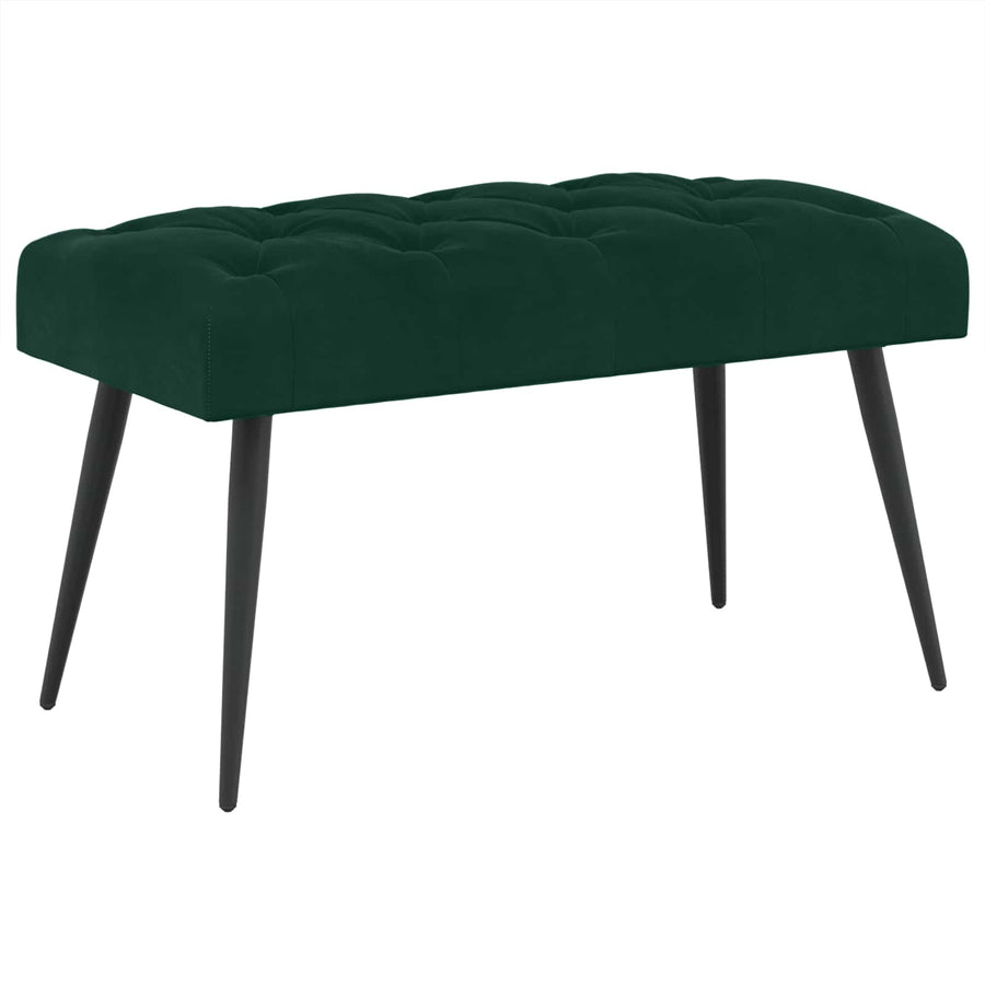 Bank met knoopverstelling Donkergroen 80 x 40 x 46 cm Fluweel