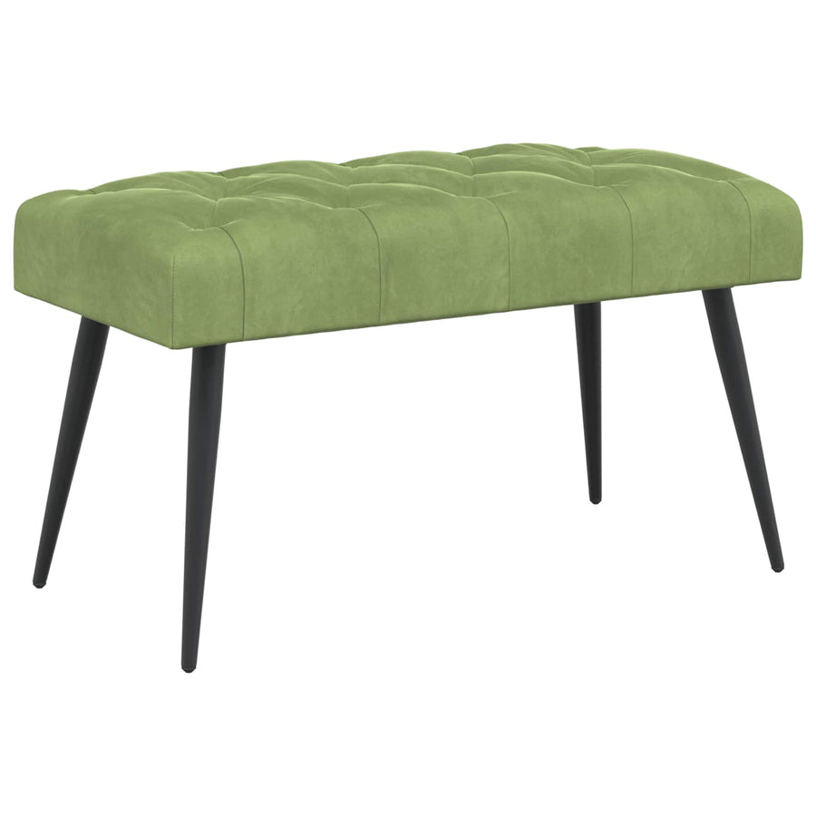Bank met knoopverstelling Lichtgroen 80 x 40 x 46 cm Fluweel