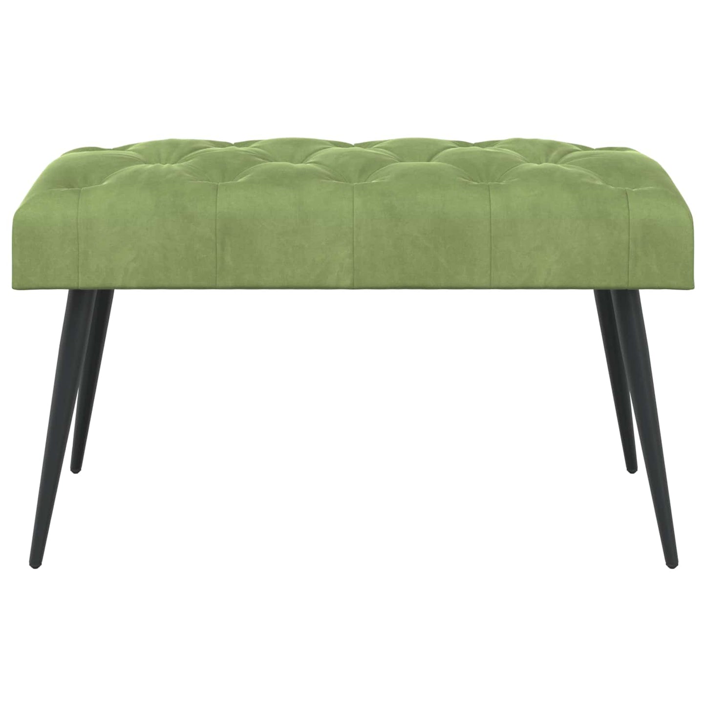 Bank met knoopverstelling Lichtgroen 80 x 40 x 46 cm Fluweel