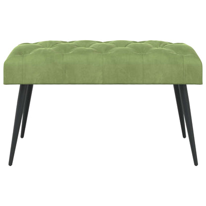 Bank met knoopverstelling Lichtgroen 80 x 40 x 46 cm Fluweel