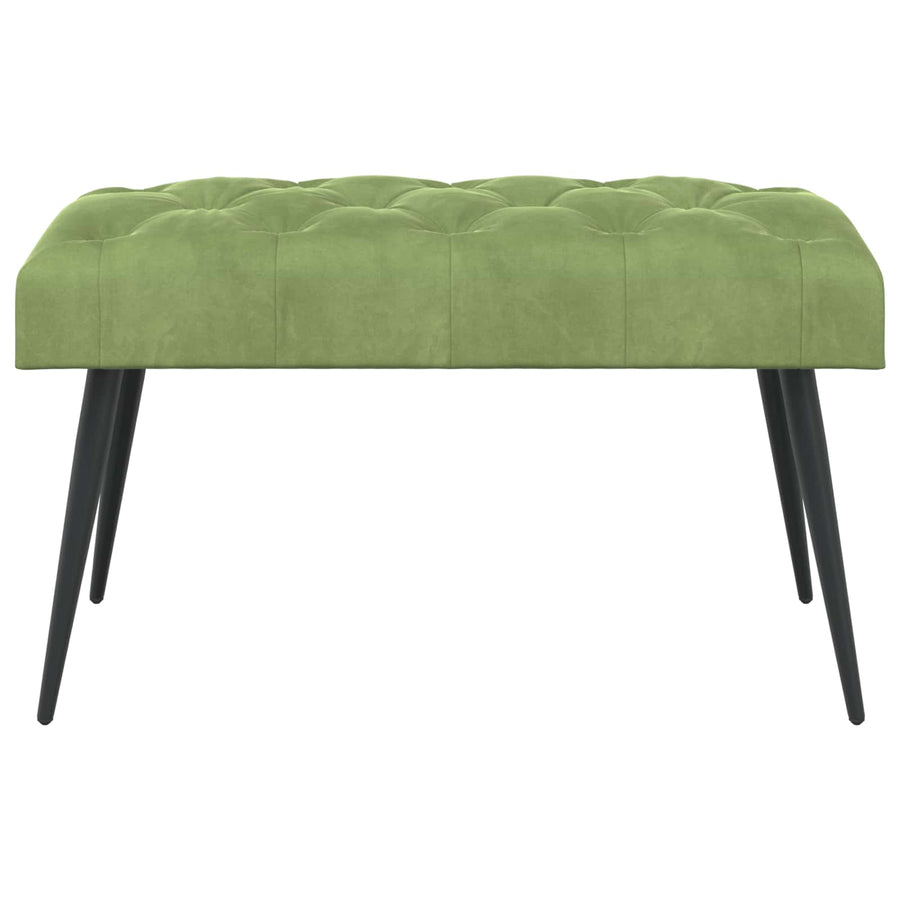 Bank met knoopverstelling Lichtgroen 80 x 40 x 46 cm Fluweel