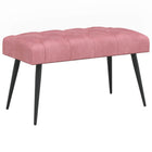 Bank roze 80x40x46 cm fluweel