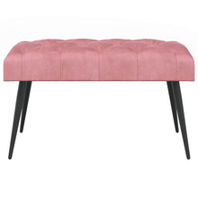 Bank met knoopverstelling Roze 80 x 40 x 46 cm Fluweel