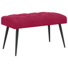Bank wijnrood 80x40x46 cm fluweel