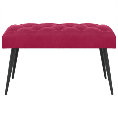 Bank met knoopverstelling Wijnrood 80 x 40 x 46 cm Fluweel