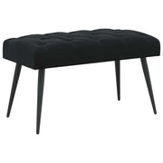 Bank fluweel zwart 80x40x46 cm