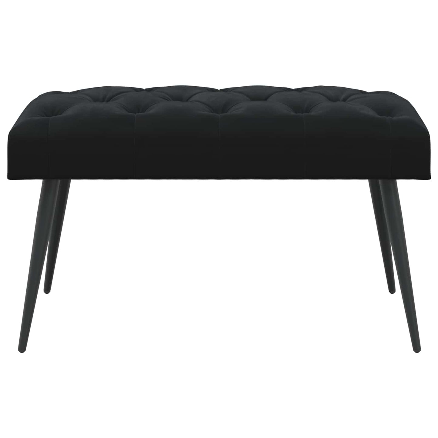Bank met knoopverstelling Zwart 80 x 40 x 46 cm Fluweel